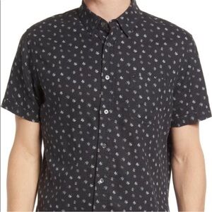 NEW Rails Carson Short Sleeve Linen Button Down Sz S‎